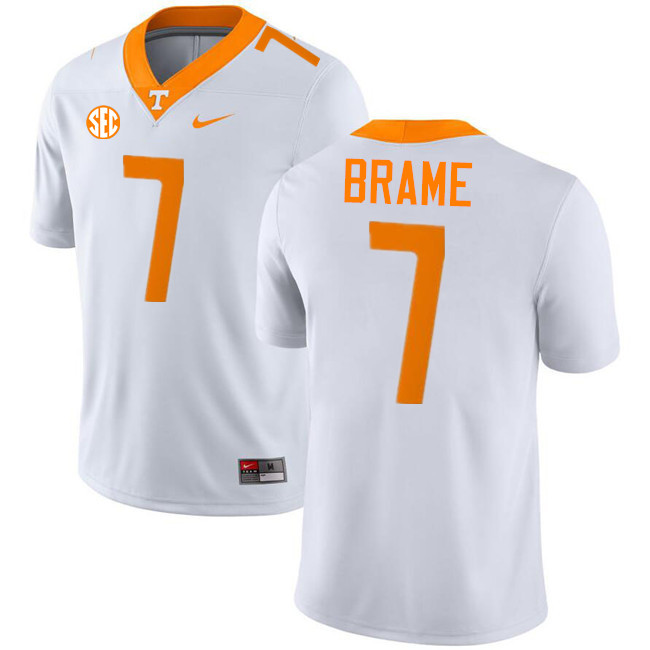 #7 Dasaahn Brame UT Vols Jerseys,Tennessee Volunteers College Football Jerseys Stitched-White